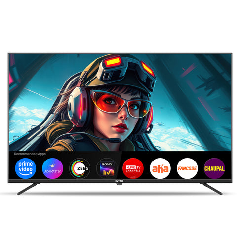 Intex 50" 4K Ultra HD Smart Android 9.0 LED TV | LED-5015 UBTR (1m 25cm)